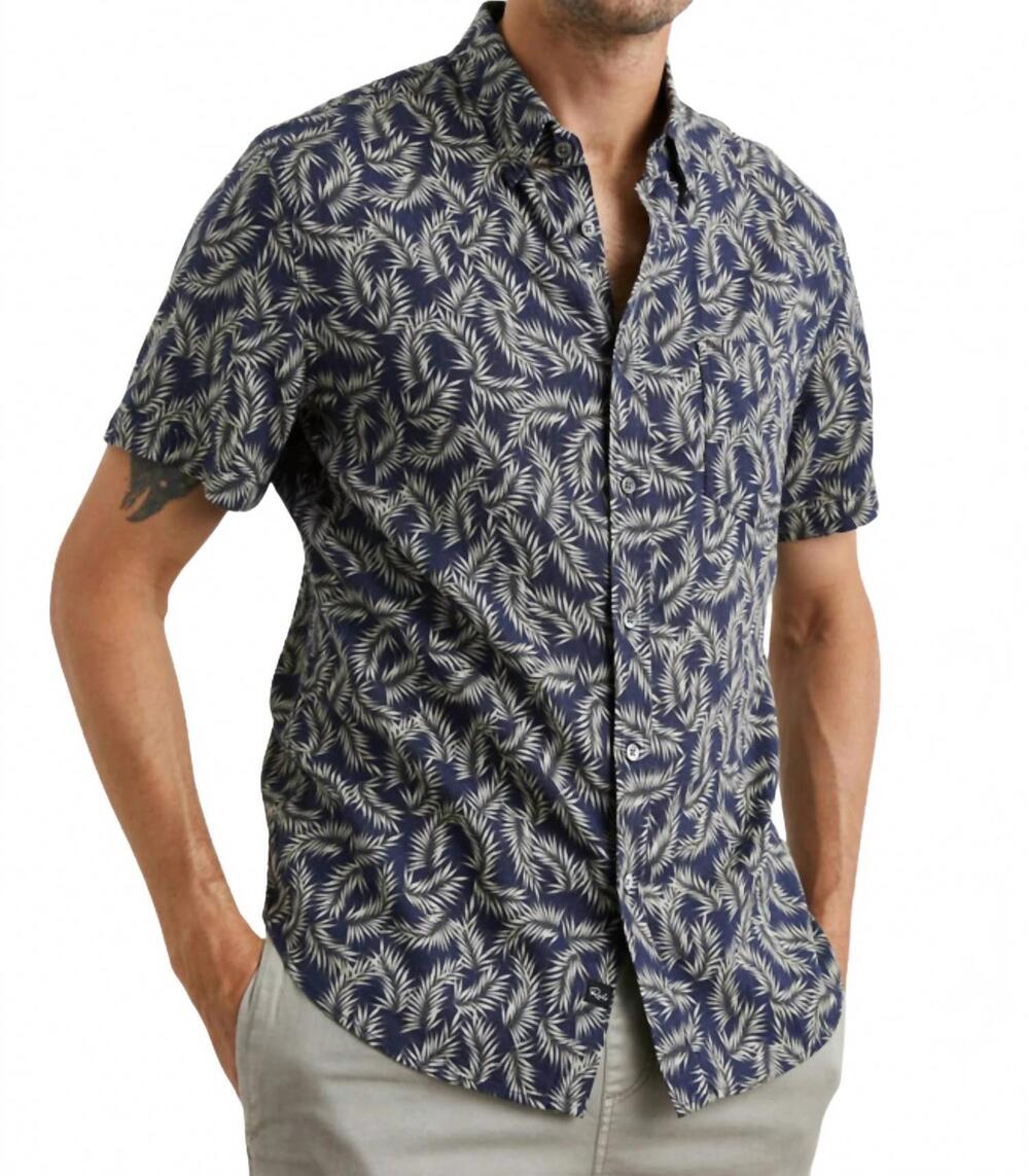 NEW RAILS carson shirt in palm americano navy